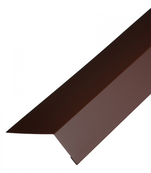 Планка карнизная для гибкой черепицы Grand Line 100х60 мм 2 м коричневая RAL 8017